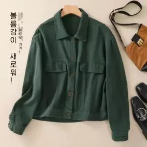 EAMT 여성용 빈티지 가을 빅사이즈 자켓 아우터 YJ3