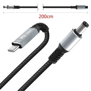 Starlink 미니 소형 전원 케이블용 6.6FT/2M USB-C에 직접 연결  140W DC 5.5 x 2.1mm 수-Type-C 수 호환 P