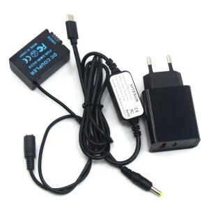 보조베터리 USB TypeC 케이블 AC8+DMW-BMB9 BMB9E 더미 DCC6 커플러+Lumix용 충전기 DMC-FZ45 FZ62