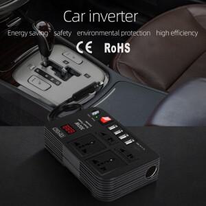 300W 차량용 파워 인버터 LED 디스플레이 USB 순수 사인파 4 충전기 어댑터