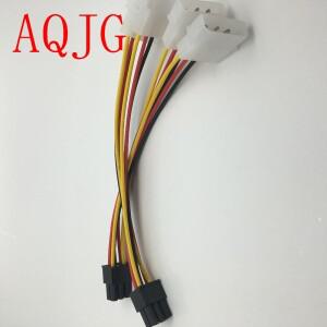 2 x Molex-PCI-E 전원 어댑터  그래픽 비디오 카드 컨버터 케이블  4 핀  6 1 개
