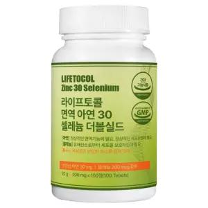 라이프토콜 면역 아연 30 셀레늄 더블실드 20g 1개 100정 선물세트 가족 한가위 모임 추석 친정