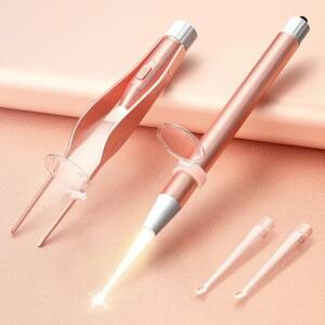 1세트 LED 손전등 귀 스틱 Booger Tweezer 클립  청소기 내시경 Penlight 스푼 큐렛 라이트