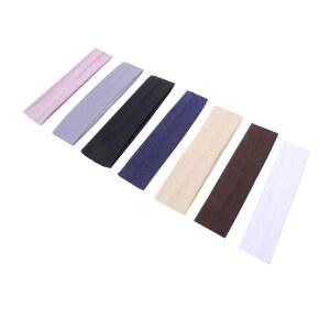 7Pcs /Set 솔리드 컬러 요가 헤드밴드, 운동용 엘라스틱 스포츠 헤드랩 미끄럼 방지 땀 흡수 헤어밴드