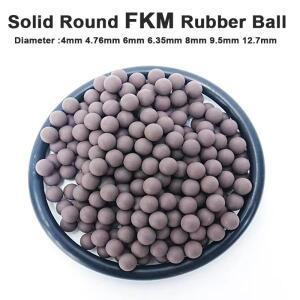 5-200PCS 갈색 솔리드 라운드 FKM 고무 공 직경 4/4.76/6/6.35/8/9.5/12.7mm 탄성 산업용 내마모성