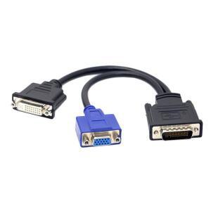 DMS-59 남 - DVI 24+5 여  VGA RG 15핀 스플리터 연장 케이블 15cm