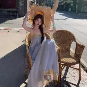 원피스 여성 여름 코디 비치 나시 민소매 해변 바캉스 롱스커트 SPO마켓2