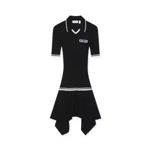 [롯데백화점]오프 화이트 [공식]오프화이트 RIB VISCOSE KNIT POLO DRESS