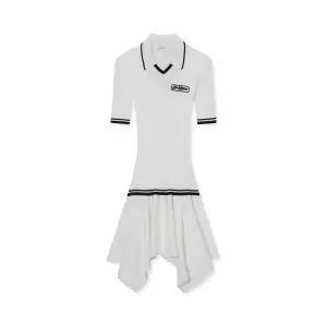 [롯데백화점]오프 화이트 [공식]오프화이트 RIB VISCOSE KNIT POLO DRESS