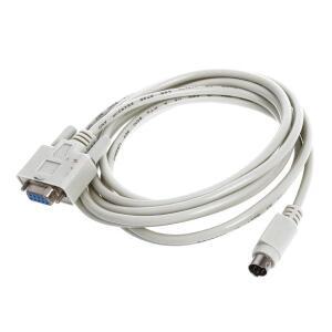 N67R--3X DB9P8P 미니 딘 RS232 다운로드 케이블 화이트 8.2피트 PLC DVP-EH용 3X