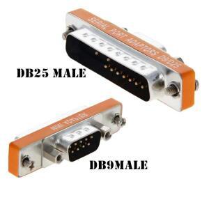 미니 DB25 - DB9 어댑터  M/F 시리얼 모뎀 젠더 체인저 커플러 RS-232