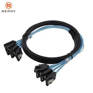 4/6개/세트 SATA-ATA 케이블 6포트/세트 데이터 7핀 SATA SAS 6Gbps HDD 코드 서버 마이닝용