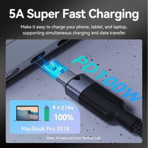 Vention 10Gbps B C 연장 케이블  코드 Thunderbolt 3 스위치 Xiaomi  3.2