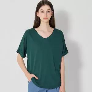 [홈쇼핑방송/르오트(LeOT)] 코튼 블렌디드 뱀부 티블라우스(4종택일)-사이즈 55~77까지