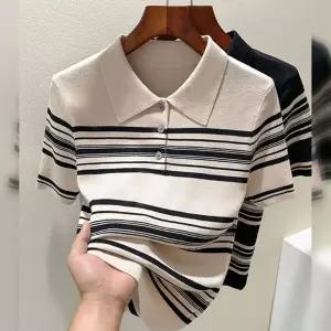 패션라인 BL10589_러츠카라니트/니트티/스트라이프룩/프렌치무드/데일리룩