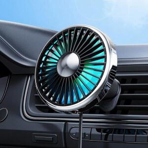 야테센스 USB SUV 벤트용 에어 전기 미니 세단용 개인 자동차 트럭 서큘레이터 차량