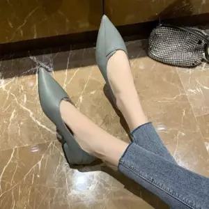 여성 3cm 스틸레토 플랫 베이직 부드러운 슬림신 플랫슈즈 뮬슬리퍼 여성로퍼 리본플랫