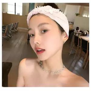 WL 별별창고)G 레이스 스카프 쁘띠 반다나 가방 손잡이 스카프 여름스카프 방도스카프