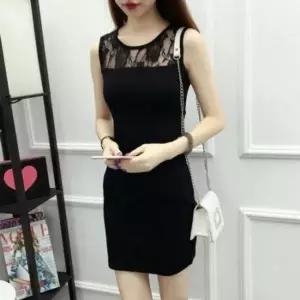 [하프클럽/]올데이 스판원피스 시스루 시어 슬리브리스나시원피스