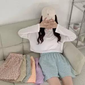 [하프클럽/]체크플라워데일리룩 캐쥬얼 숏팬츠 슬래시라인 6color