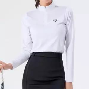여성골프티셔츠 여자골프티셔츠 메쉬티셔츠 화이트 긴팔 골프웨어 1P