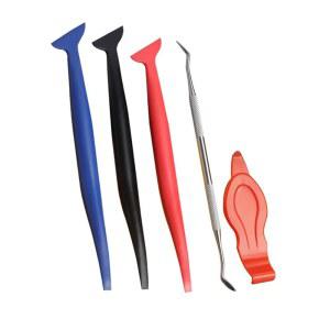 휠스크래치 긁힘 기스 복원 5PCS 차량용 비닐 색조 키트 스틱 곡선 슬롯 스퀴지 도구를 포장 경도로 꿰매다
