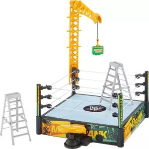 마텔 WWE 머니 인 더 뱅크 캐시 링 플레이 세트 2가지 모드 및 40개 이상의 사운드 문구 런처 크레인