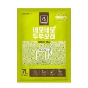 두부모래 브리더랩 네모네모 가는입자 녹차 7L