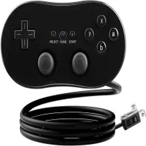 Wii 원격 콘솔용 ENT 유선 클래식 컨트롤러 게임패드 비디오 게임 색상 블랙