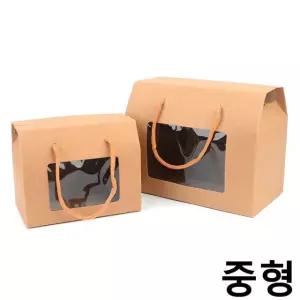 손잡이 접이식 선물상자 크라프트 홈파티 중형 사각 X15개 GWA063F7