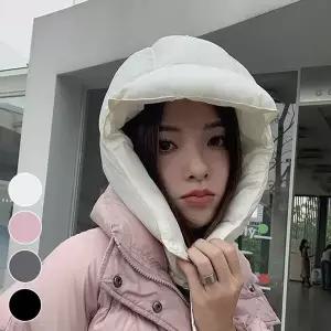 패딩넥워머 여성 페이크후드 따뜻한 겨울 방한후드 폭신한 넥워머