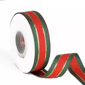 포장리본 크리스마스 리본끈 레드그린 25mm