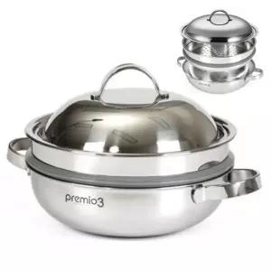 [NS홈쇼핑]키친아트 찜냄비 찜솥 IH 스텐 찜통 찜기 3중 30cm[35912866]