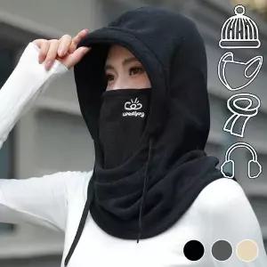 넥워머 여성 4in1 따뜻한 폴라폴리스 모자 마스크 후드 워머
