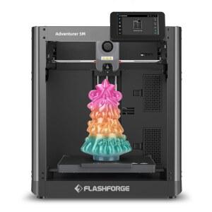 플래시포지 어드벤처 5M 3D 프린터, 600mm/s 고속, 1클릭 완전 자동 레벨링, 업그레이드된 다이렉트 익스트루더 퀵 탈착식 280 C 노즐, 양면 PEI 코팅 플레이트, 220x220mm