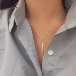 목걸이 middle stick necklace (silver925)