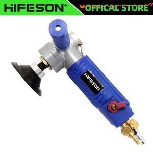 HIFESON 3 인치 공기 샌더 워터 피드 밀 습식 폴리 셔 도구 14/16mm 대리석 석영 화강암 연마 용
