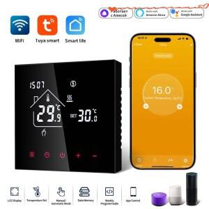 투야 스마트 홈 온도조절기 물 바닥 난방 전기/물 가스 보일러 WiFi 원격 제어기 구글 알렉사