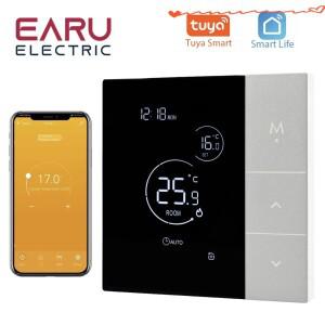 TUYA 와이파이 온도조절기 컨트롤러 물 전기 바닥 난방 TRV AC100V-240V 3A 16A 디지털 LCD 디스플레이 벽