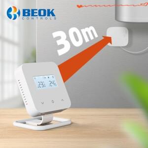 가스 보일러 원격 제어 스마트 홈 온도 조절기 Alexa Google Home 용 Beok Tuya Wifi 무선