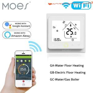 Alexa Google 홈을 통한 물/전기 바닥 난방 가스 보일러 제어용 Moes WiFi 스마트 온도 조절기 컨트롤러