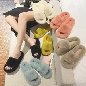 캐주얼 털 신발 겨울 보세 베이직 스트랩 슬리퍼 코디 슬리퍼샌들털안감