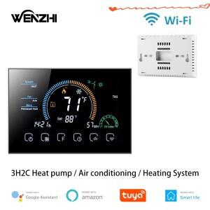 Wifi 3H2C 히트 펌프 컨트롤러 시스템 온도 조절기 터치 디지털 프로그래밍 에어컨 스마트 라이프 Tuya Ale