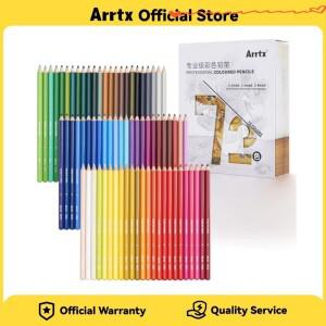 Arrtx 48/72/120 컬러 연필 세트 아티스트를 위한 소프트 코어 성인 드로잉 블렌딩 쉐이딩 스케치 대합 조