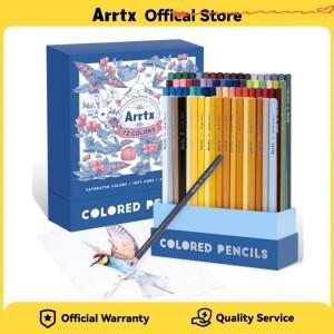 Arrtx 48/72/126 컬러 연필 성인용 소프트 코어 드로잉 블렌딩 쉐이딩 스케치 아티스트 초보자를 위한 페인