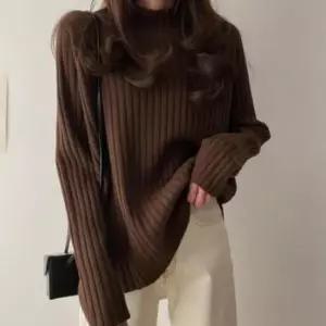 [옷은날개] 긴팔 니트 여성 루즈핏 하이넥 데일리 봄 골지