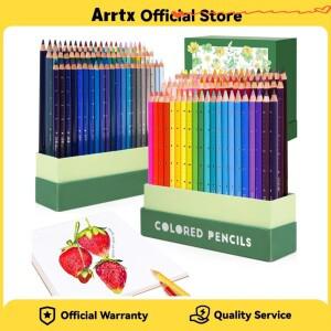 Arrtx 48/72/126 컬러 연필 세트 성인용 소프트 코어 드로잉 블렌딩 쉐이딩 스케치 아티스트 초보자용