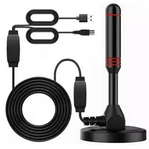 dmb안테나 HD 디지털 TV 안테나 37dB 고이득 증폭 HDTV 4K 1080p 지원 실내 200마일 DVB-T2 DAB 실외