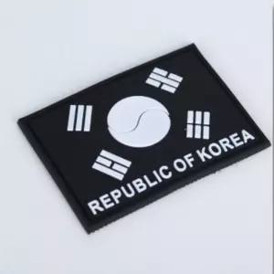 실리콘 야광 태극기 패치 찍찍이 밀리터리 와펜 기념