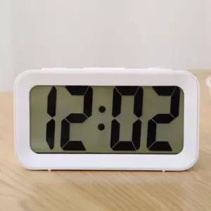 New LCD 디지털 저소음 알람탁상시계(화이트) 탁상용 플립시계